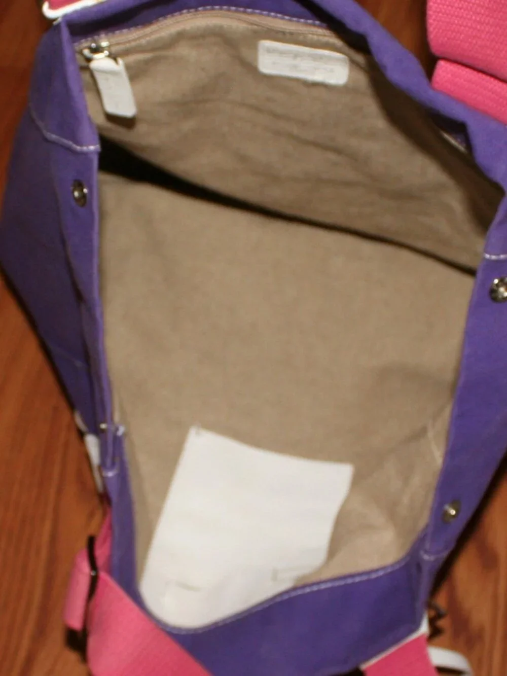 Dooney & Bourke Vintage Purple Canvas Duck Tote